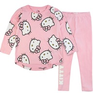 Dievčenské bavlnené pyžamo s dlhým rukávom Hello Kitty 110