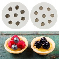 3D ovocie jahoda malina čučoriedka silikónové formy