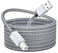 Kabel USB do skanera drukarki Męski-męski Szary 5m