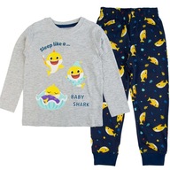 Chlapčenské bavlnené pyžamo s dlhým rukávom Baby Shark 110