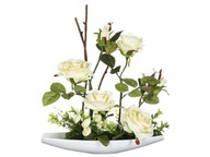 Umelé kvety, farba biela, 37 cm