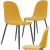 Moderná stolička do obývačky jedálne kuchyne kreslo žltá