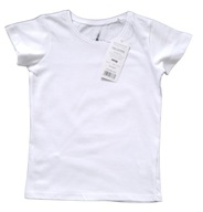 MORAJ biały podkoszulek koszulka bluzka t-shirt krótki rękaw wf 122 - 128