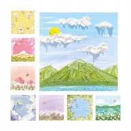 Karteczki Samoprzylepne Kolorowe Ozdobne 100 x 8 bloczków