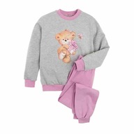 Dievčenské pyžamo, šedo-fialová, medvedík, Tup Tup, veľ. 110