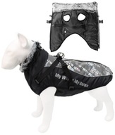 Ubranko dla psa na zimę ocieplane wodoodporne kamizelka z szelkami XXL
