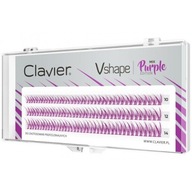 Clavier Rzęsy Vshape mix 10,12,14 Purple