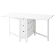 IKEA NORDEN Stôl spúšťacia stolová doska biela 152x80 cm