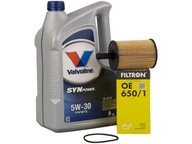 Motorový olej Valvoline SYNPOWER 5W30 XL-III C3 OLEJ 5W-30 5 l 5W-30 + Filtron OE 650/1 Olejový filter