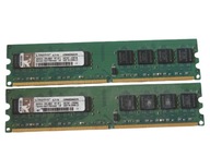 Pamięć DDR2 2GB 800MHz PC6400 Kingston 2x 1GB Dual Gwarancja