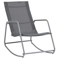 Záhradná hojdacia stolička šedá 95x54x85 cm textilene