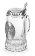 Artina pohár na pivo"Údnik" sklo/cín, 425 ml, 18 cm