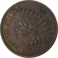 USA, 1 Cent, Indian Head, 1880, Philadelphia, Brąz