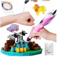 MAGICZNY DŁUGOPIS 3D DRUKARKA PEN ZESTAW +WKŁADY + ZASILACZ