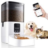 Automatyczny dozownik karmy dla psów i kotów o pojemności 4 litrów, z WiFi 2,4G i kamerą HD1080P