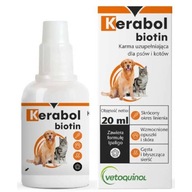 Vetoquinol Kerabol Biotin na sierść dla psa kota 20ml
