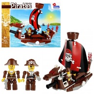 Klocki konstrukcyjne 204 elementy Pirat statek figurki piratów alleBLOX