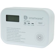 Czujnik tlenku węgla Smartwares alarm dźwiękowy wyświetlacz biały PD-8826