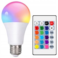 ŻARÓWKA LED E27 12W RGB KOLOROWA ŚCIEMNIANA PILOT