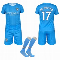 De Bruine Manchester City strój komplet piłkarski + getry 164
