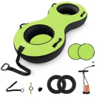 ЗЕЛЕНИЙ НАДУВНИЙ СНІГОХІД ДЛЯ 2 ОСІБ З БУКСИРНИМ ТРОСОМ