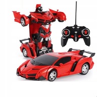 Auto Robot Transformers 2v1 Diaľkové ovládanie R/C Svetlo Zvuk Drift Červená