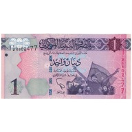 Banknot, Libia, 1 Dinar, 2013, KM:76, UNC(65-70)