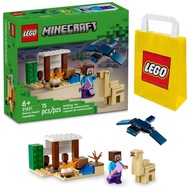 KLOCKI LEGO MINECRAFT 21251 PUSTYNNA WYPRAWA STEVEA ZESTAW DZIECI + TORBA