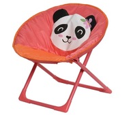 Záhradná terasová stolička pre dieťa pohodlná sedačka vzor panda
