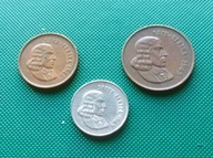 RPA AFRYKA POŁUDNIOWA Prezydenci - Zestaw 3 monet 1 2 5 Cents 1965 1966 k15