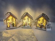 lampka ledowa z motywem świątecznym, domek, 21x7x8