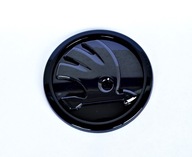 SKODA 90mm emblemat znaczek logo na maskę/klapę czarny połysk Fabia Octavia
