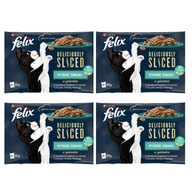 FELIX DELICIOUSLY SLICED Rybne Smaki w Galaretce Saszetki dla Kota 16x80g