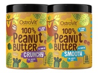 OstroVit Masło orzechowe Peanut Butter Smooth 1000g + Crunchy 1000g
