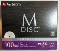 Płyta BLU-RAY BD-R XL M-DISC archiwizacjia 5 sztuk 100GB w pudełkach