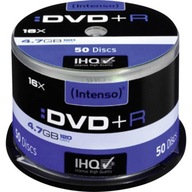 Płyta DVD+R Intenso, 4,7 GB, zestaw 50 szt.