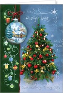Kartka świąteczna bez życzeń z Choinką BBT602