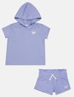 Reebok levanduľový komplet tričko + šortky 116 cm 5-6 rokov