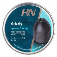Śrut diabolo H&N Grizzly kaliber: 9 mm (.35), masa: 5,3 gram 82 gr 60 sztuk