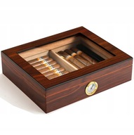 HUMIDOR DREWNIANY Z HIGROMETREM NA 35 CYGARA ETUI