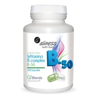 Aliness COMPLEX B-50 KOMPLEKS Witamina B1 B2 B3 B6 B12 Układ nerwowy Serce