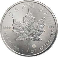 54. Kanada, 5 dolarów 2016, Liść klonu , 1 oz Ag999
