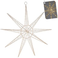 Vianočná hviezda svietiaca dekorácia ozdoba zlatá svetelná na batérie 50cm