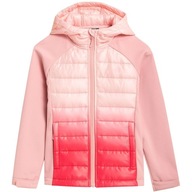 Dievčenská bunda 4F softshell svetlo ružová HJZ2