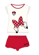Pyžamko Minnie Mouse krémovo-červené 134