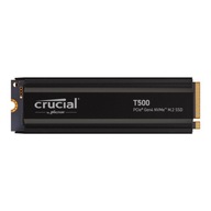 Dysk SSD Crucial T500 1TB M.2 PCIe 4.0 NVMe 2280 (7300/6800MB/s) z radiator