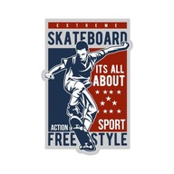 Скейтборд Free Style - наклейка