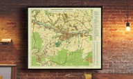 Stary plan Katowice Kattowitz 1942r. 50x40cm