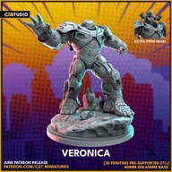 Veronica (40mm Scale on 65mm Base) matched to Marvel Crisis Protocol