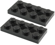 15015Na LEGO 3709b 370926 - technic płytka 2x4 - czarny - 2szt